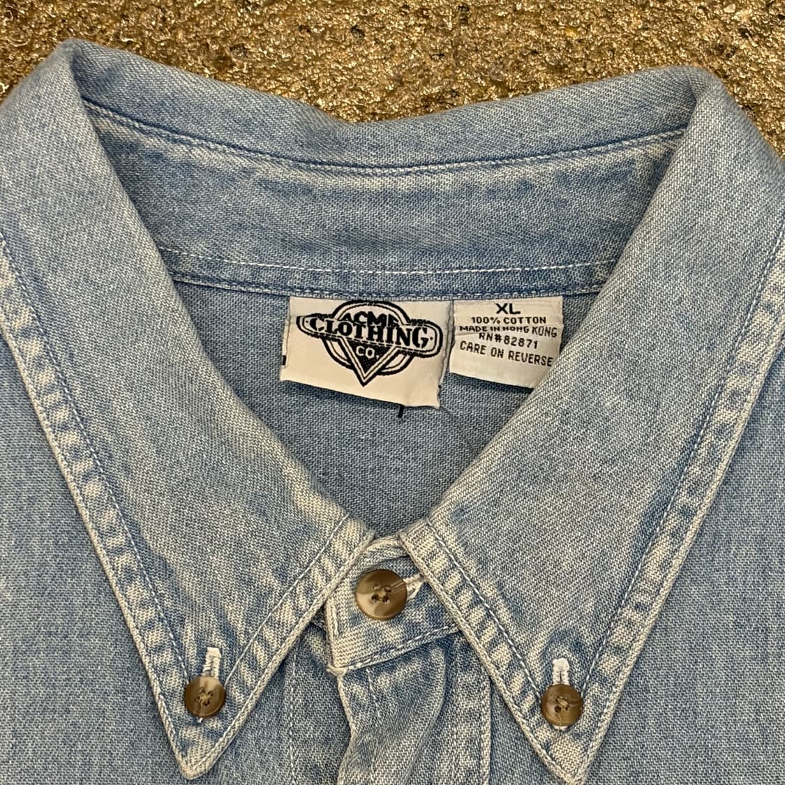 90s 미국 빈티지 루니툰즈 워너브라더스 연청 청남방 데님셔츠 상품이미지8