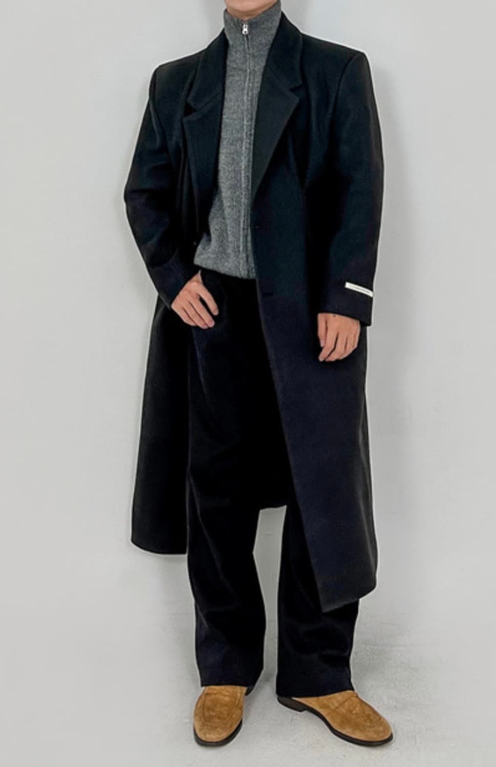 [FREE] 디자인바이영민 오버사이즈 다트 싱글 코트 상품이미지8