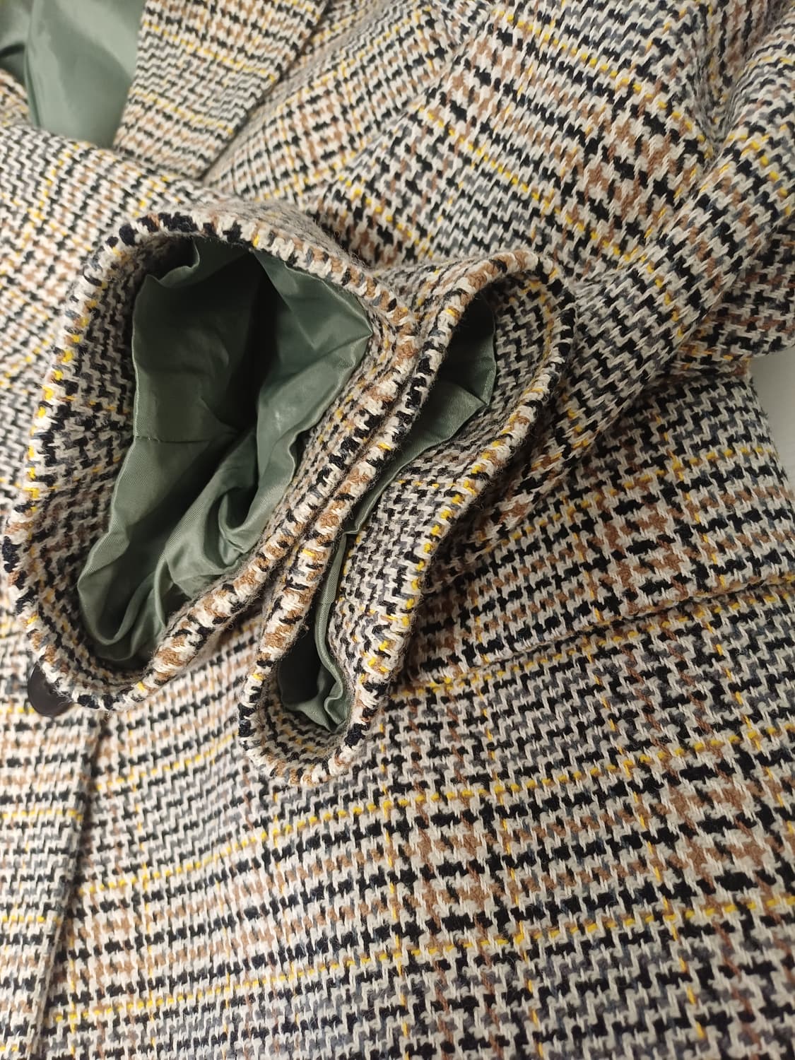 [클래식/울혼방] 베네통 옐로우 체크 테일러드 자켓 (66/42호) 상품이미지6