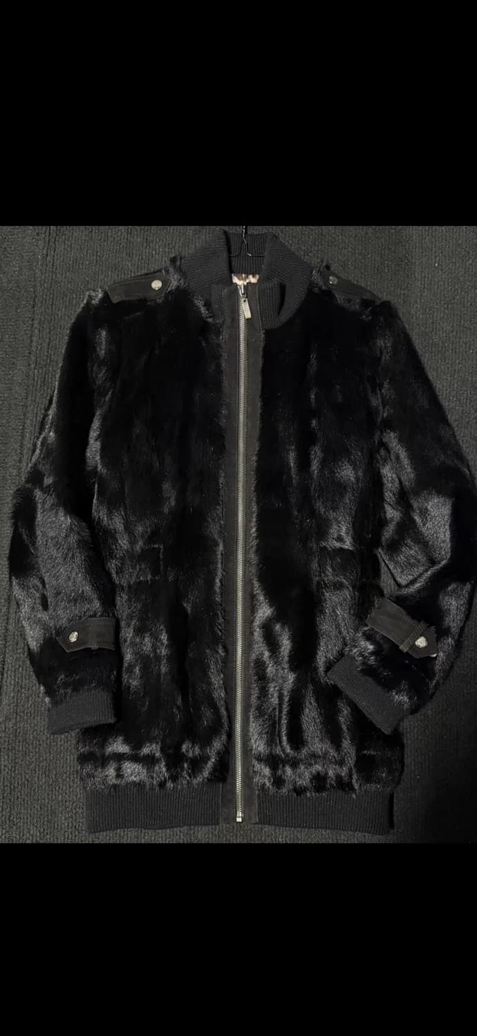 빈티지 양가죽 블랙 하이넥 리얼퍼 자켓 ayadz 큐빈 오공이 파우닝 상품이미지1