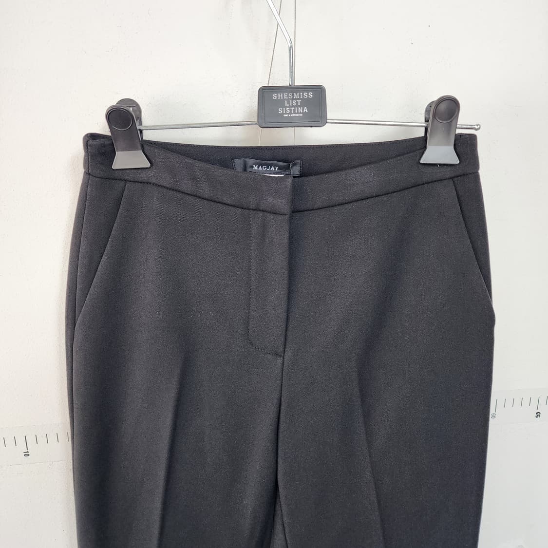 메그제이 블랙 기본 슬랙스 바지 상품이미지2