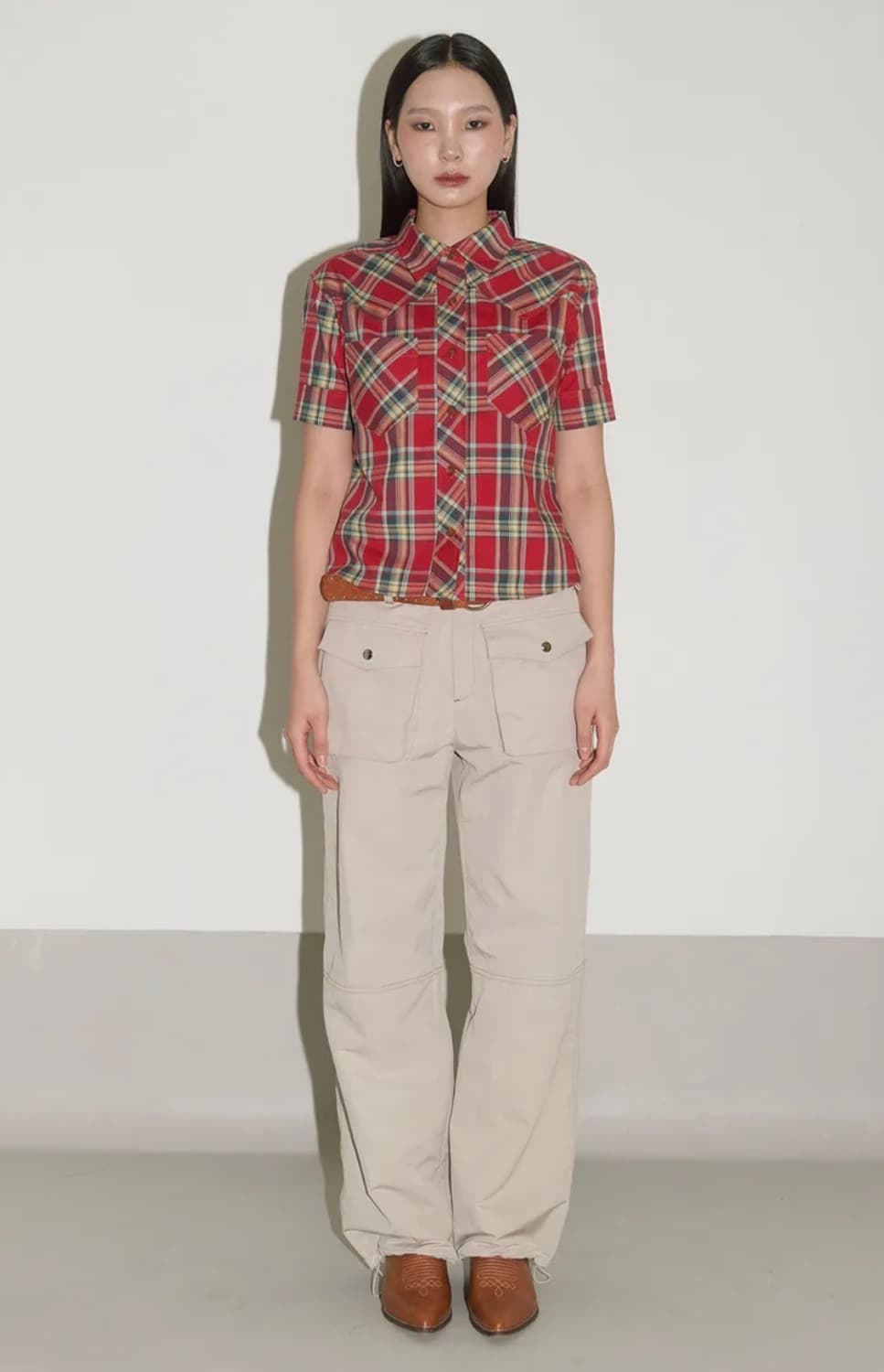 헤레틱 WESTERN CHECK SHIRT / red 상품이미지2