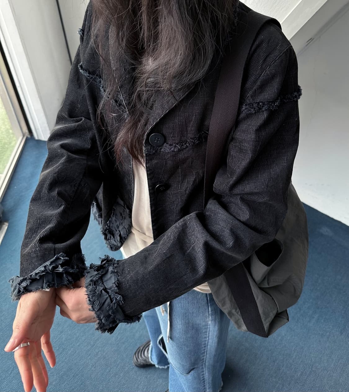 Narrow cord tape design single jacket 상품이미지1