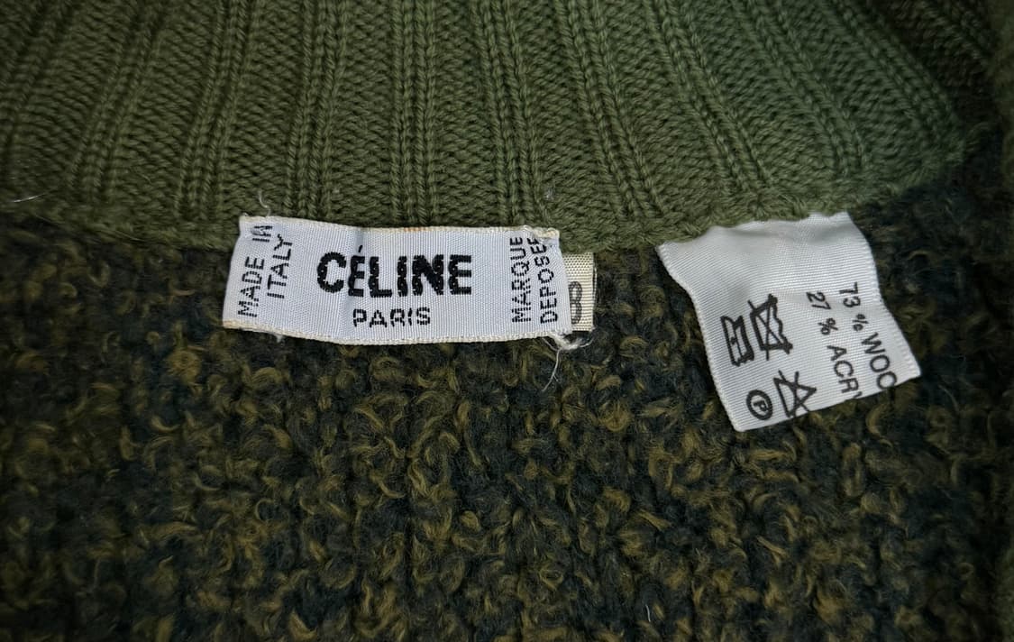 올드 셀린느 90s 테디 올리브 그린 플리스 자켓 상품이미지6