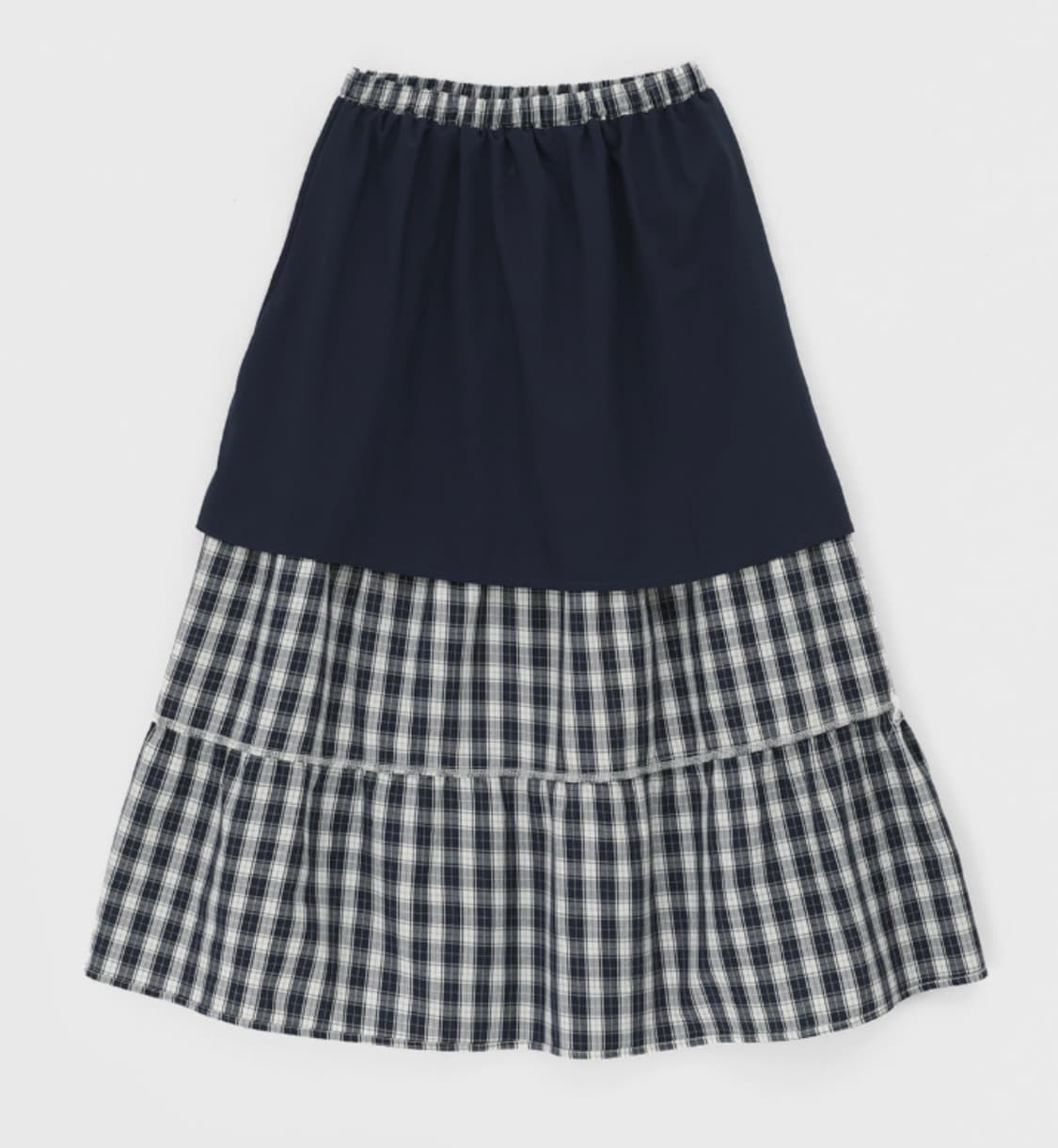 블랙업 퓨오나 체크 플레어 스커트 상품이미지4