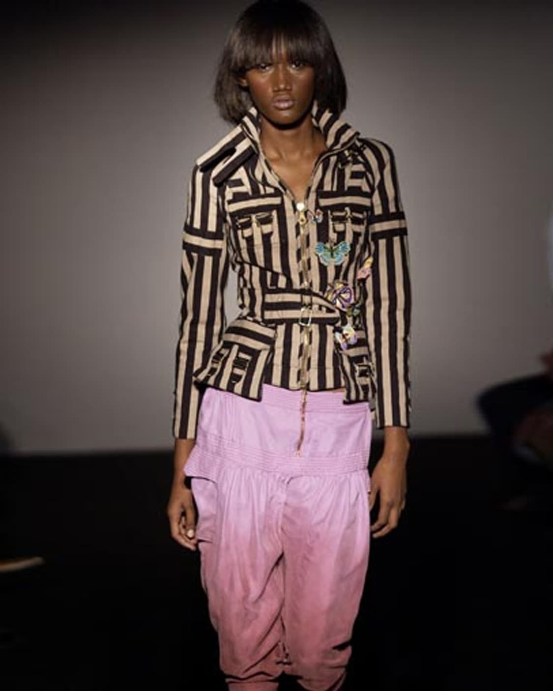 가에타노 나바라 2004S/S 스트라이프 아플리케 자켓 상품이미지2