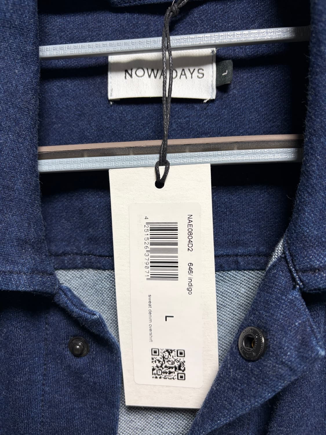 시리즈 NOWADAYS 데님 셔츠 L 100 새상품 상품이미지2