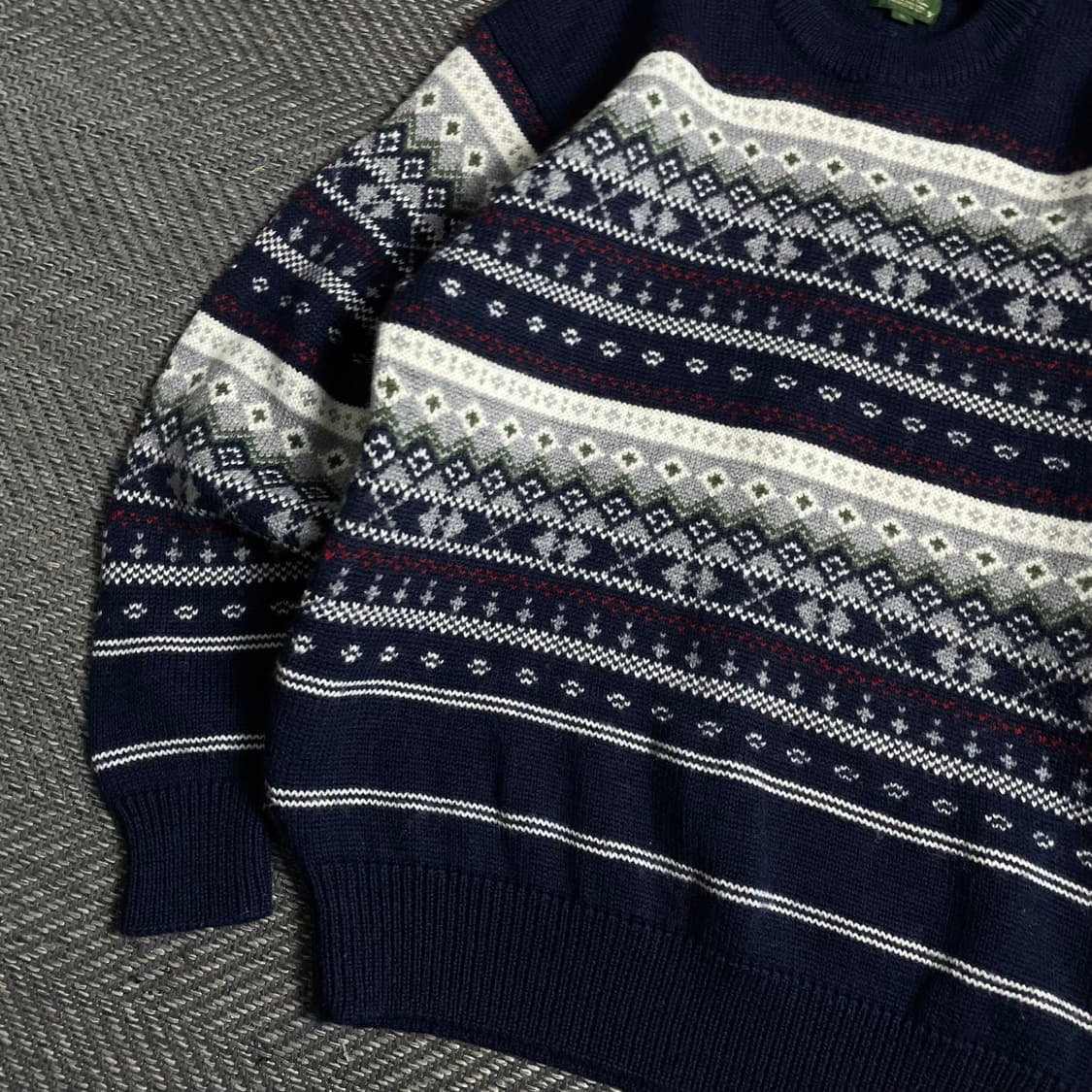 90s Guy 올드스쿨 노르딕 패턴 니트 스웨터y 4798 상품이미지4