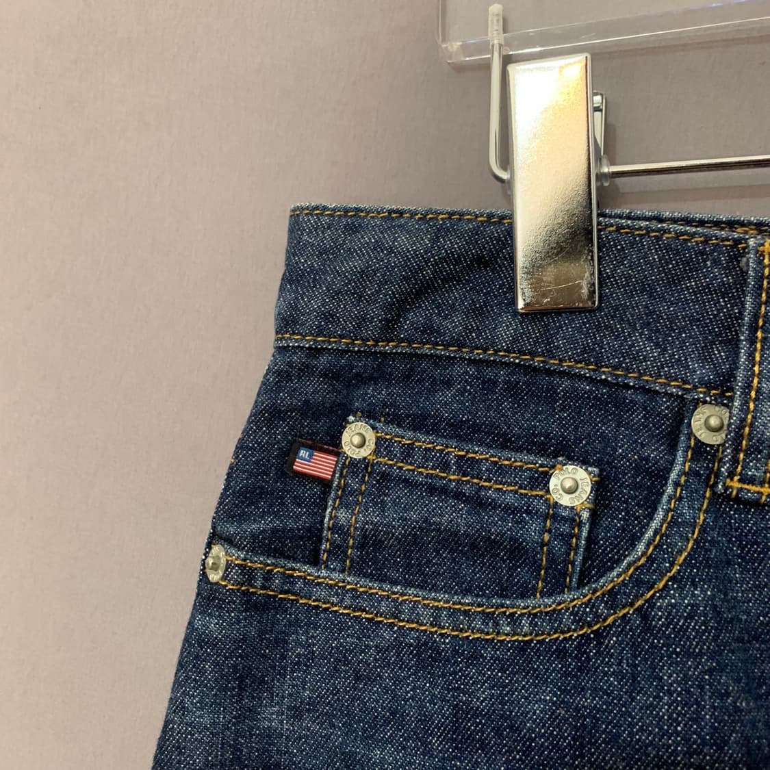 27인치 폴로랄프로렌 진스 앞트임 데님 스커트 청치마 상품이미지4