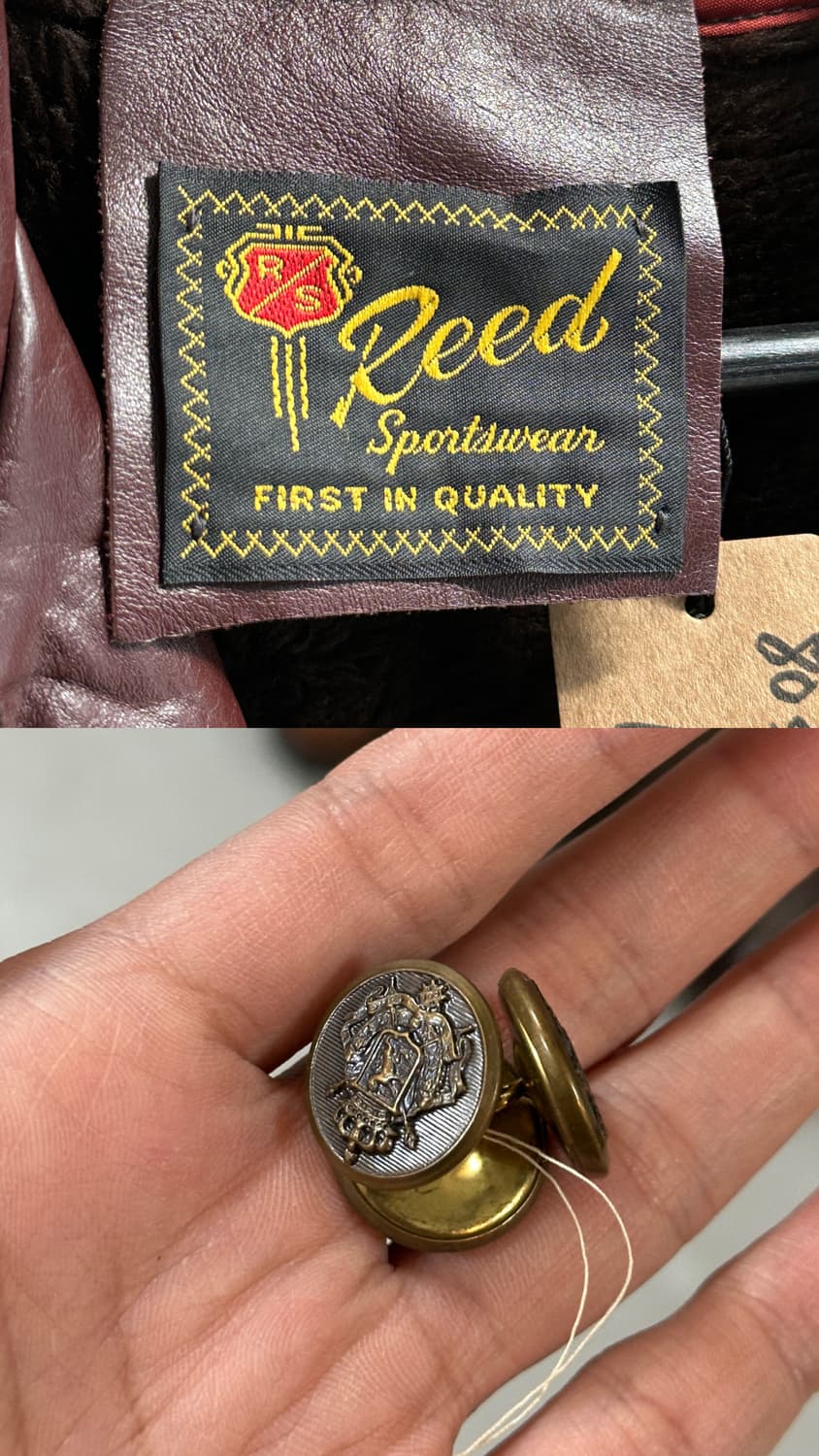 80's 빈티지 버건디 레더 코트 파이트클럽st 상품이미지8