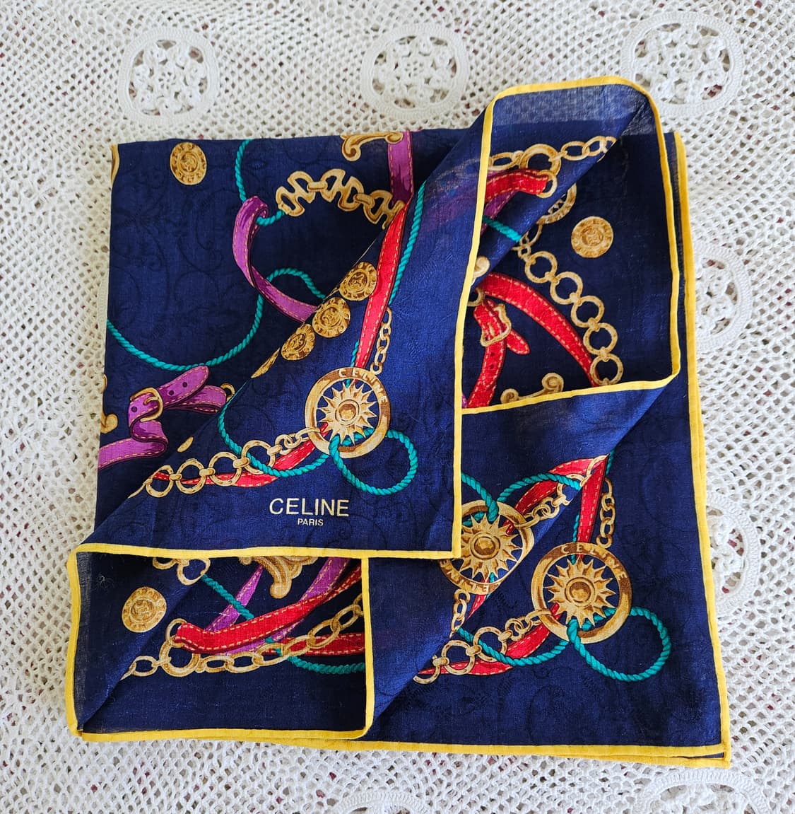 셀린느(CELINE) 체인 로프 패턴  손수건 상품이미지3