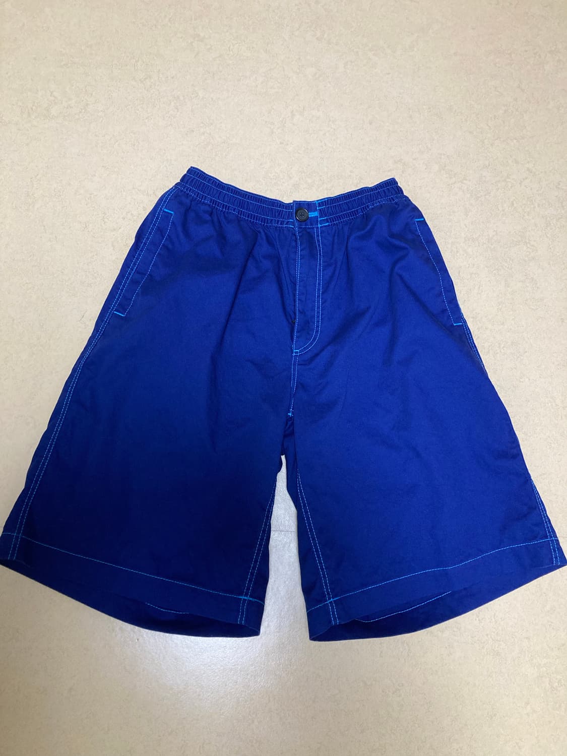 유니 마르니 와이드핏 반바지 블루 (s 중고)  상품이미지1