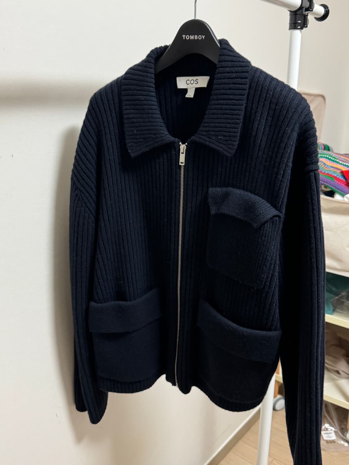 cos 코스 리브드 메리노 울 유틸리티 재킷 M P/N 1262390 상품이미지2