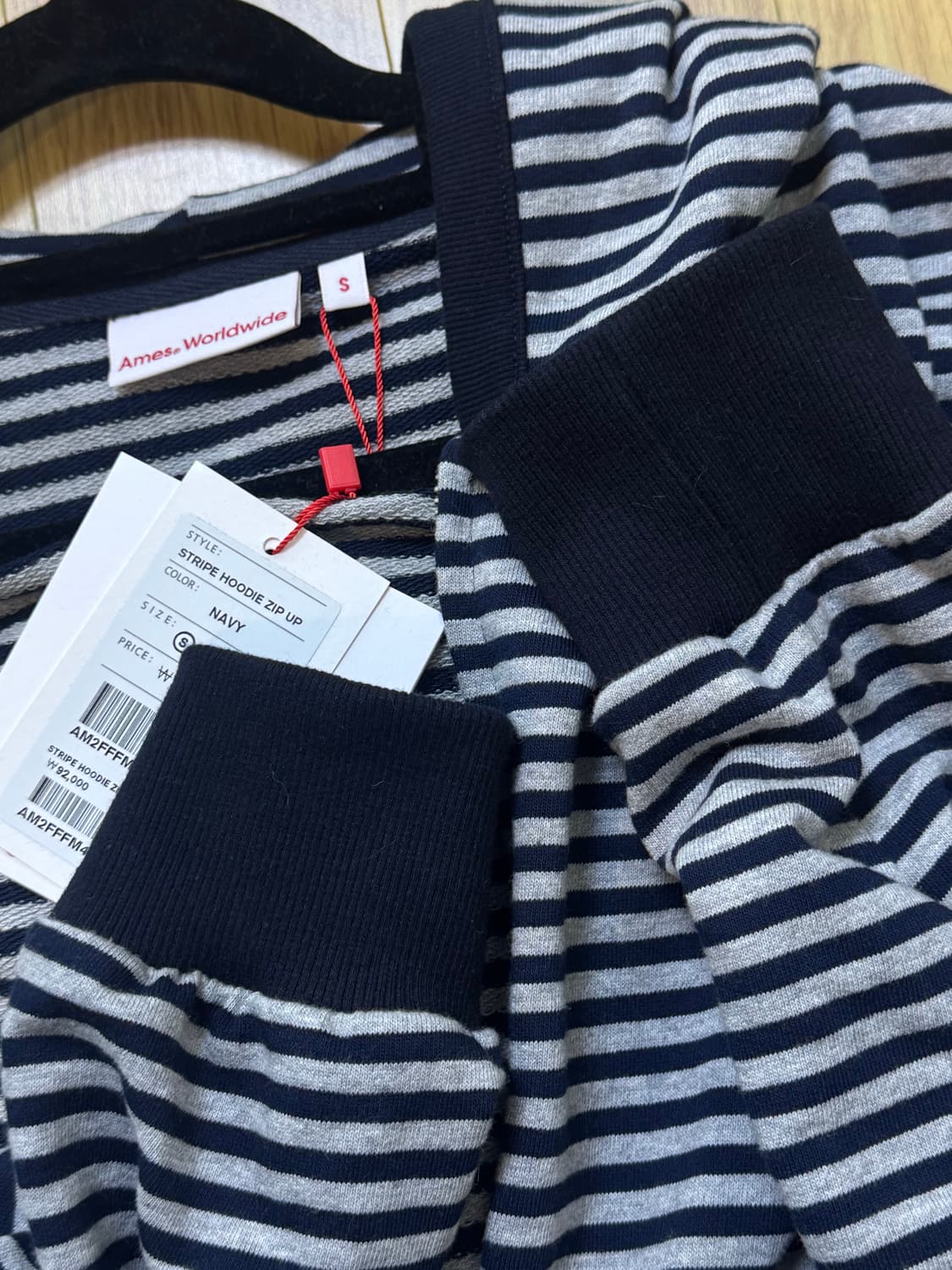 아메스 스크라이프 후드집업 네이비 S 상품이미지3