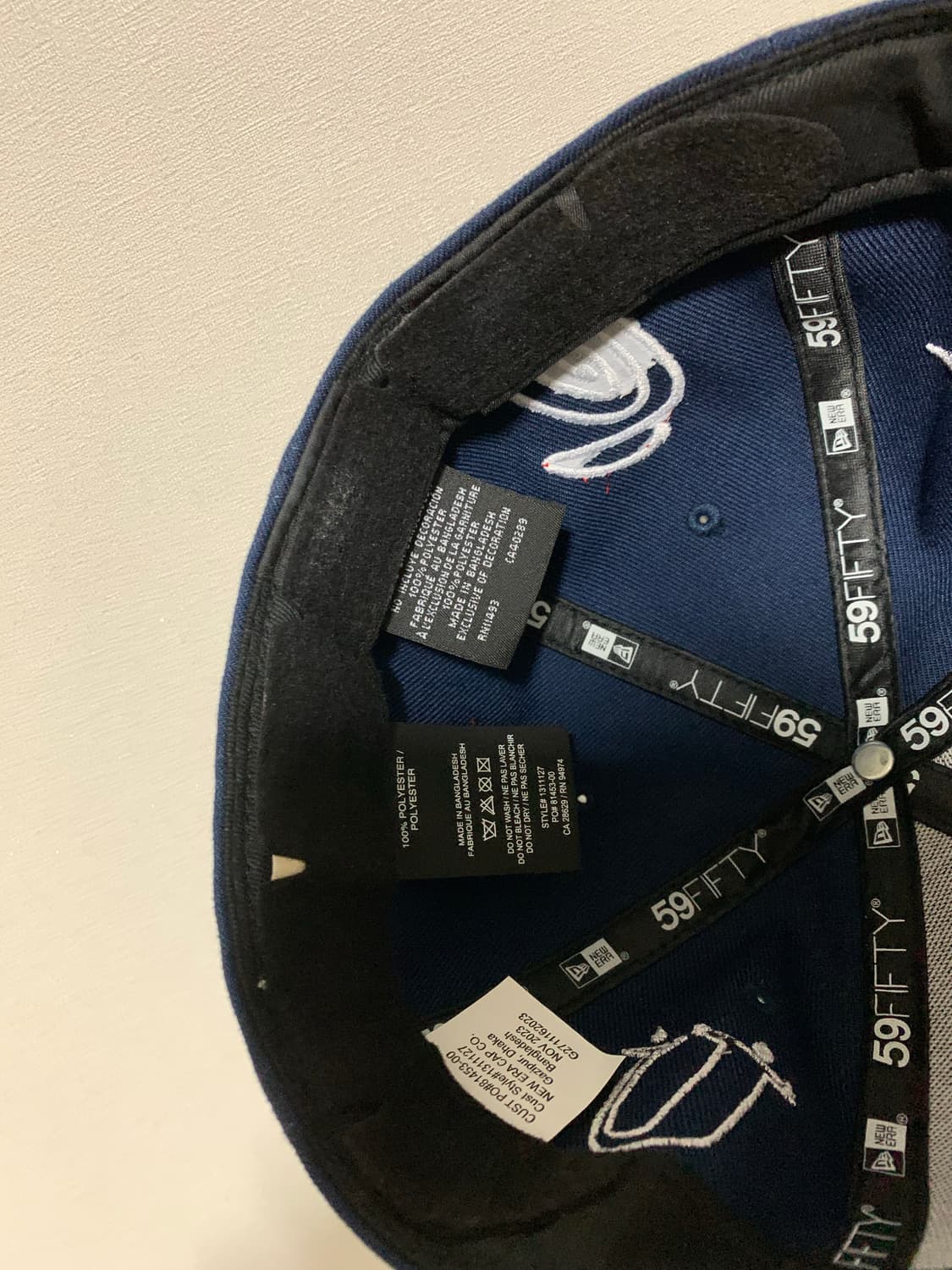 스투시 뉴에라 랜섬 자수 59피프티 캡 스냅백 네이비 상품이미지6