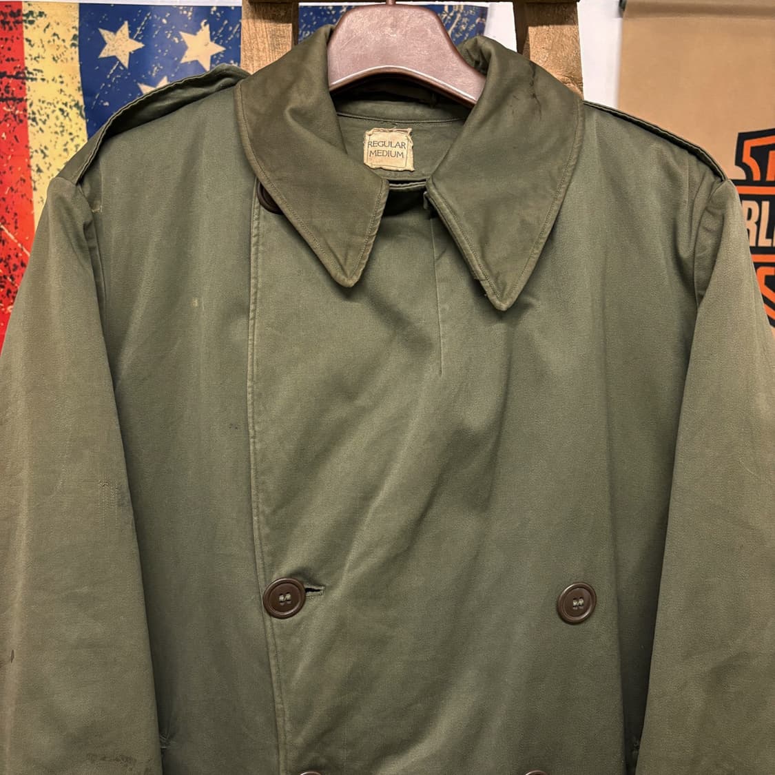 40s 오리지널 밀리터리 한국전쟁 미군장교 코트 1946년 모델 N439 상품이미지3