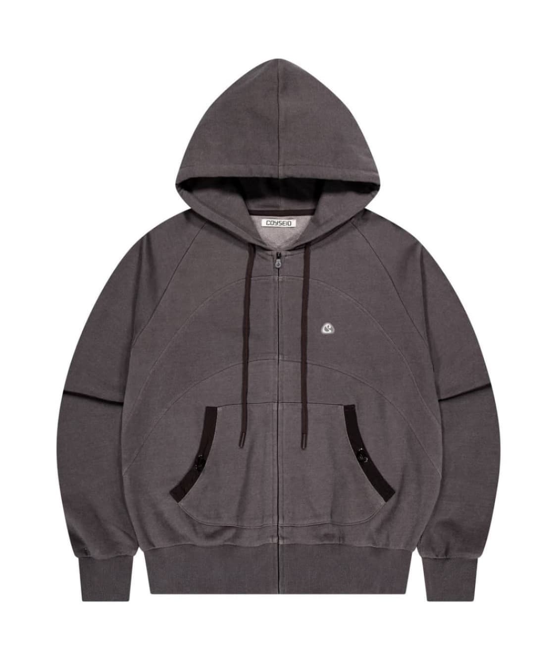 코이세이오 스트링 포켓 후드집업 와인 상품이미지1