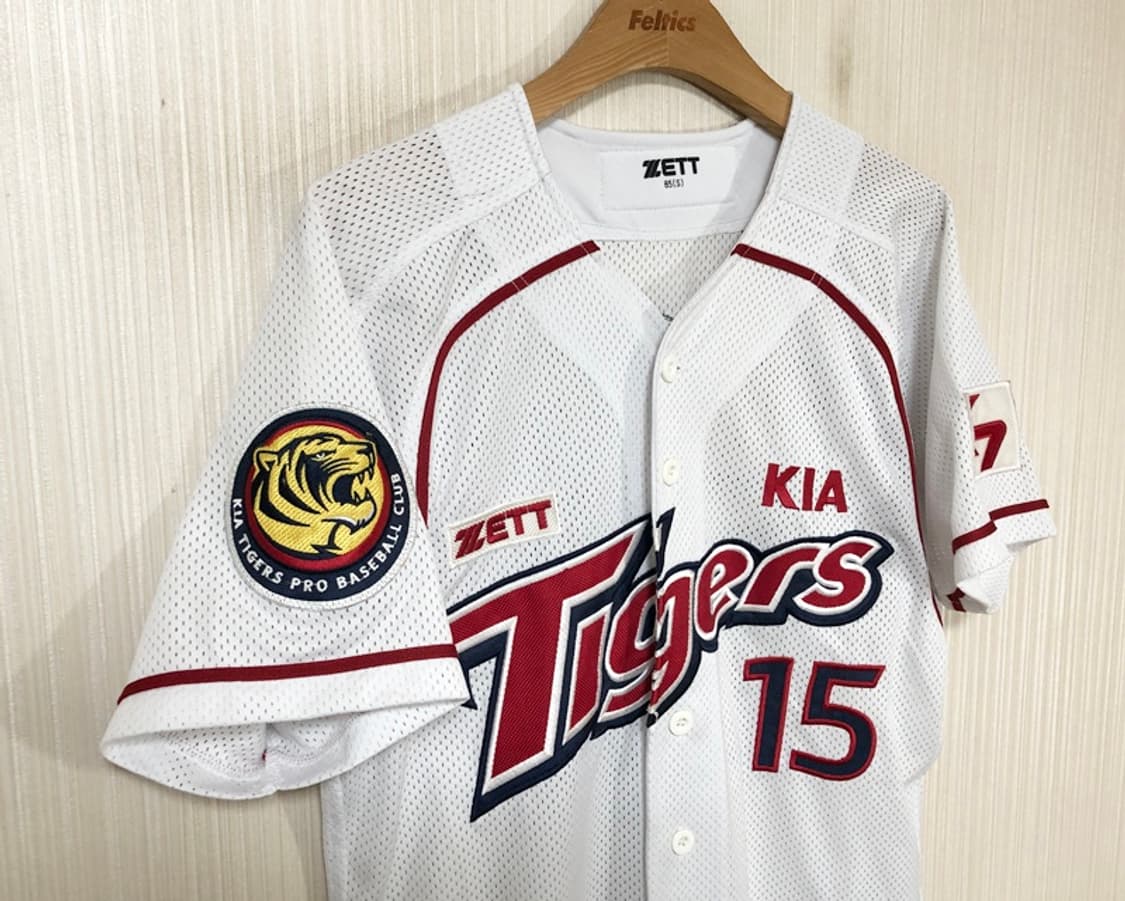KBO ZETT 기아타이거즈 올드 홈유니폼/져지 S(85) #15 이용규 상품이미지5
