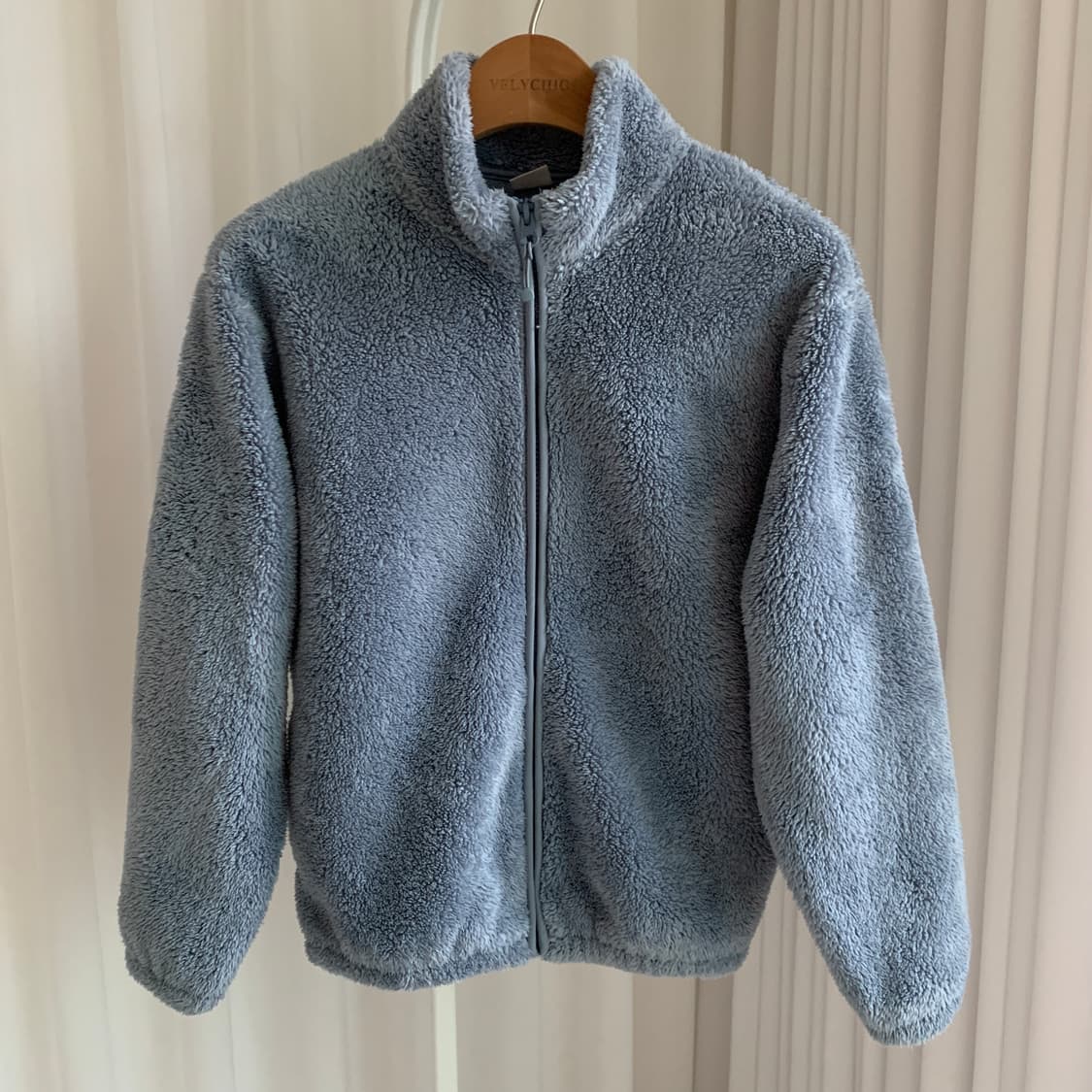 탑텐키즈 플리스 집업 후리스 점퍼 스모키블루 150 상품이미지2