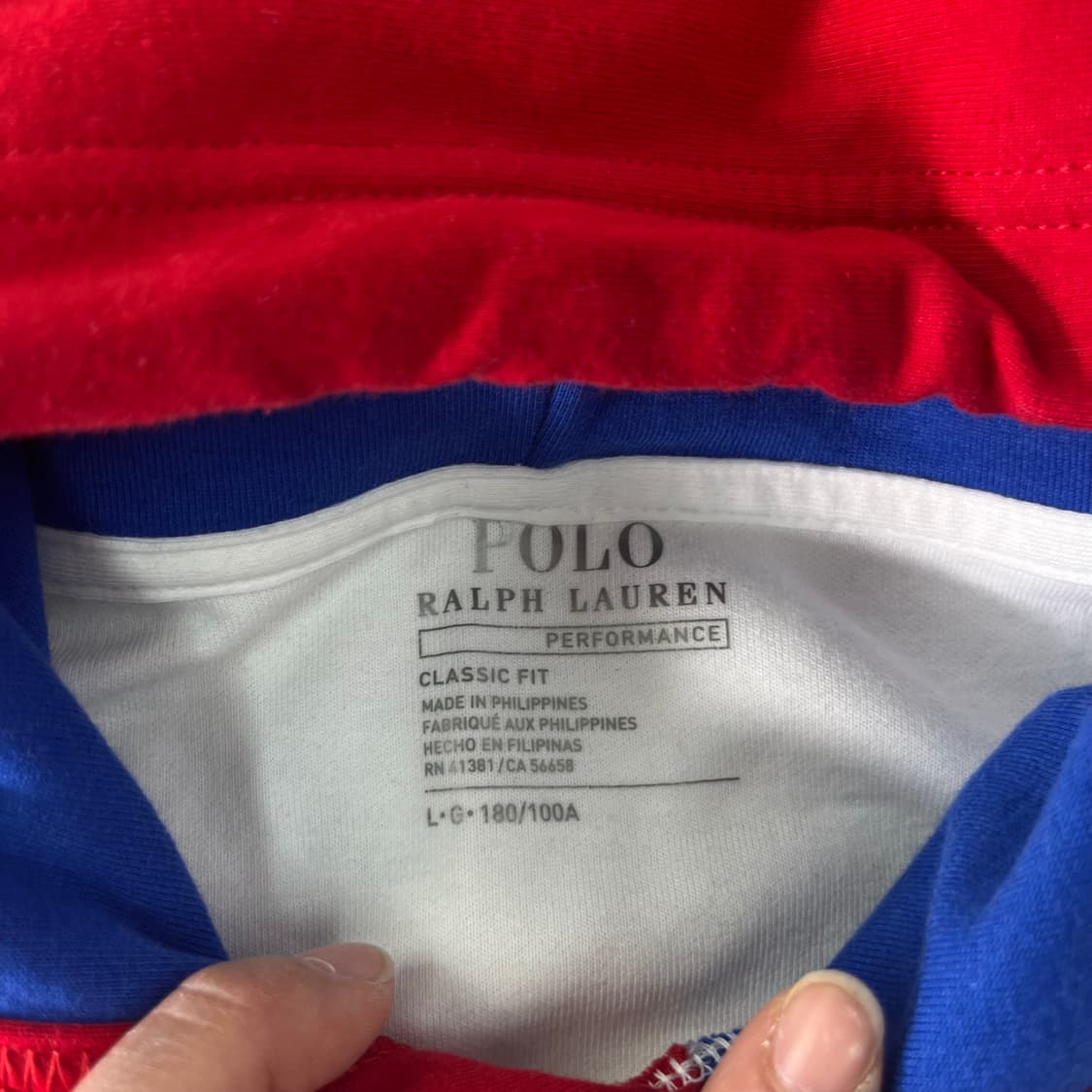 100 폴로랄프로렌 컬러 블럭 빅로고 후드티 상품이미지3