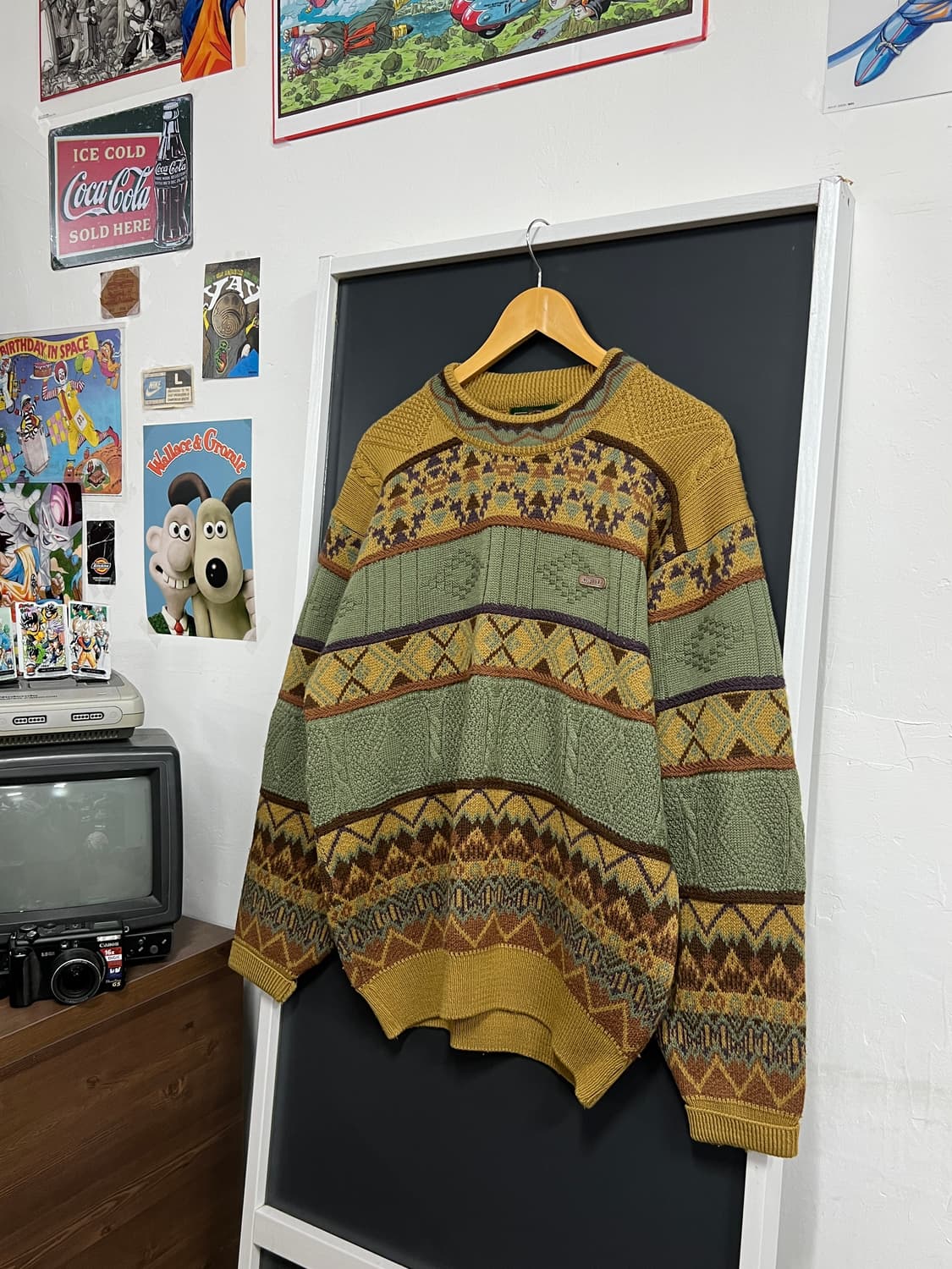 ScoField Vintage 아즈텍 패턴 빈티지 니트 상품이미지1