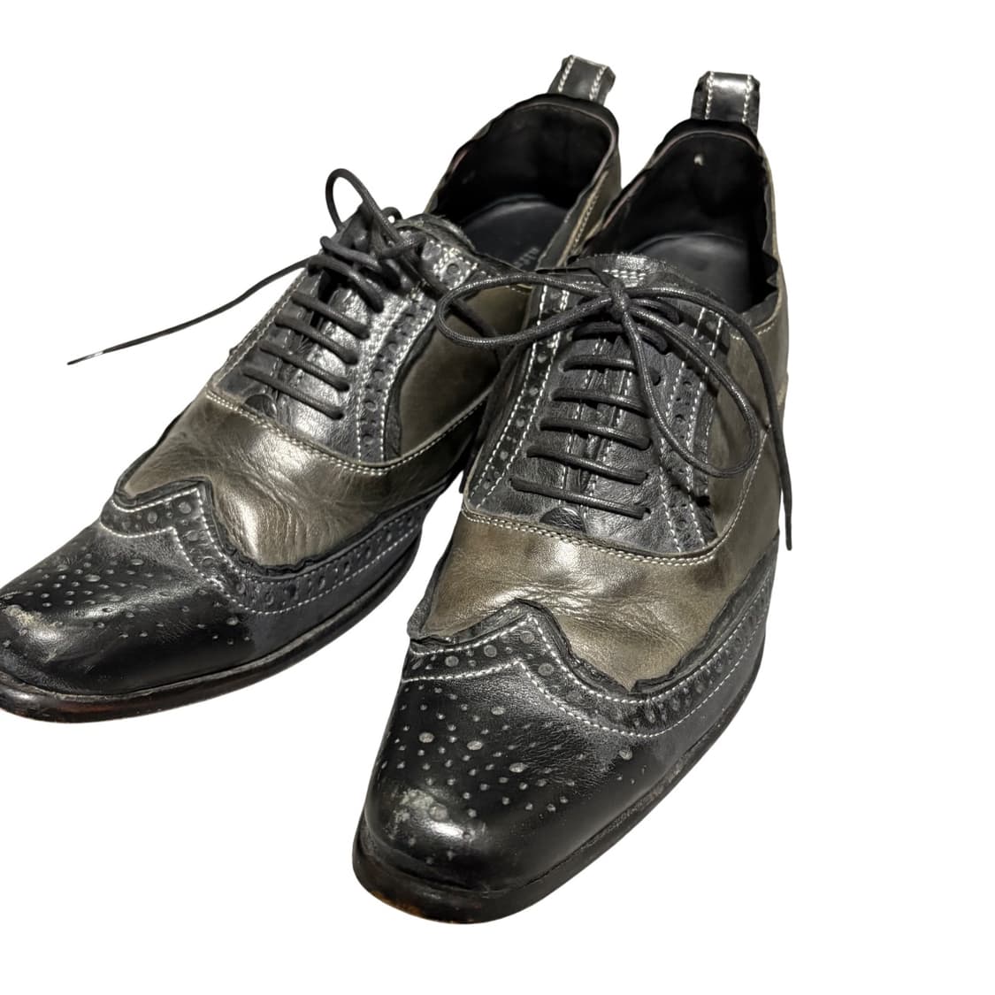 알프레도 바니스터 투톤 윙팁 더비슈즈 40 250-260 롱노즈 상품이미지5