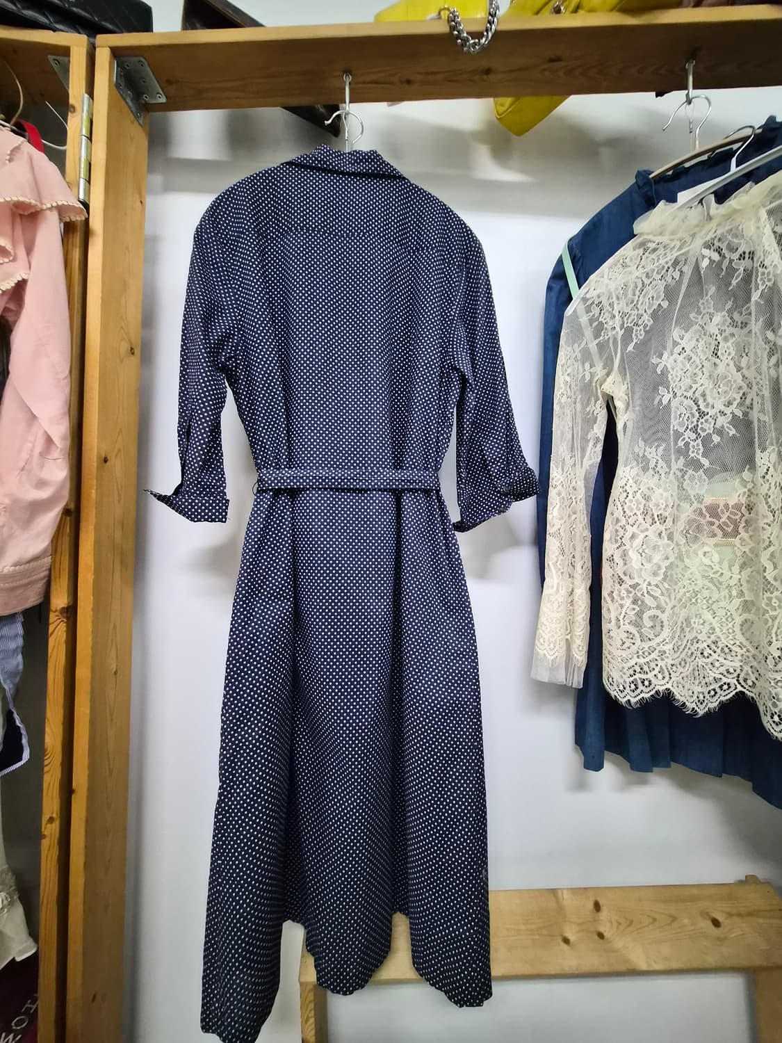 로라애슐리 도트 셔츠 원피스 상품이미지4