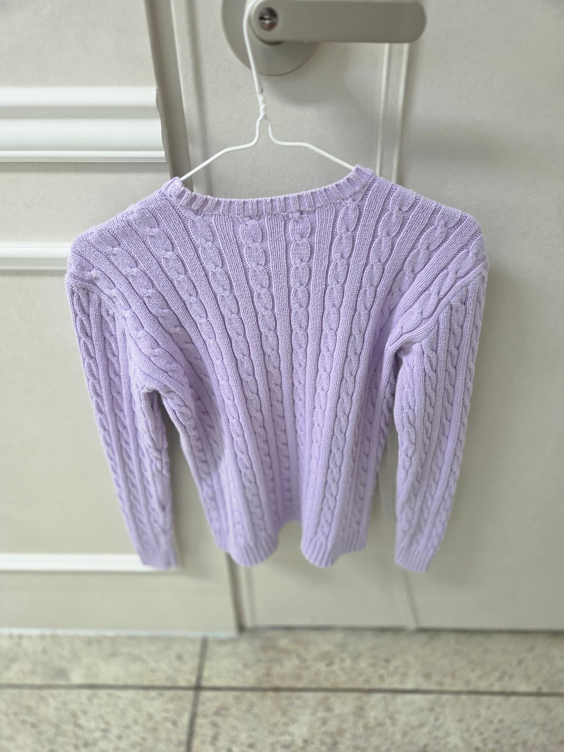 폴로 연보라 케이블 니트 s 상품이미지2