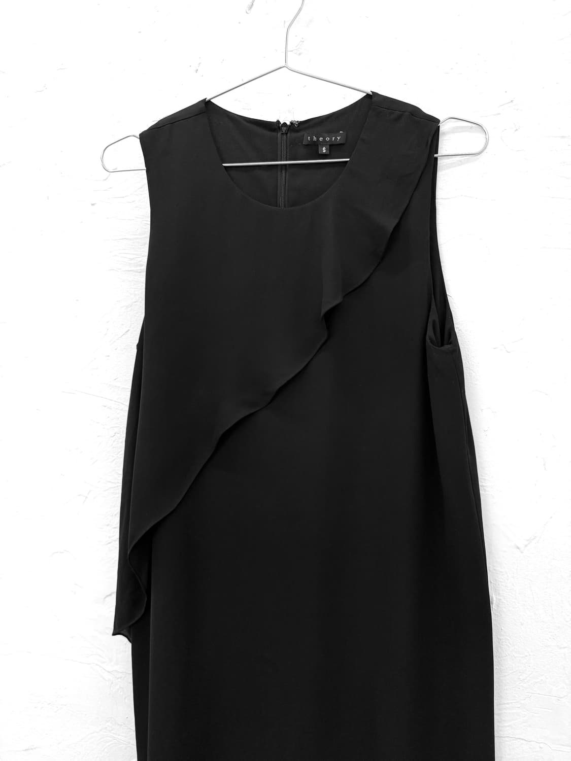 theory 사선 레이어드 실크 원피스 상품이미지2