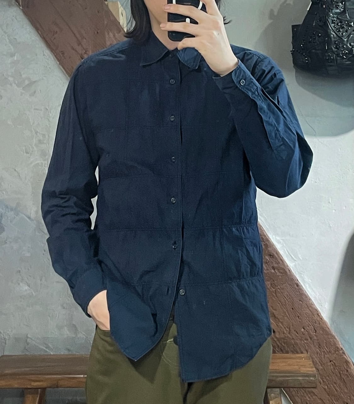 케이시 비달렝크 그리드 스티치 셔츠 상품이미지2