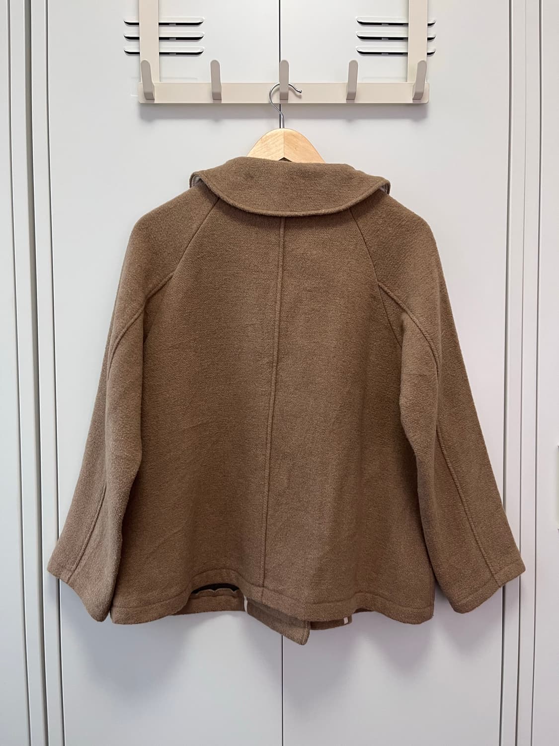 Self service 둥근카라 사와코모리 울 코트 상품이미지9