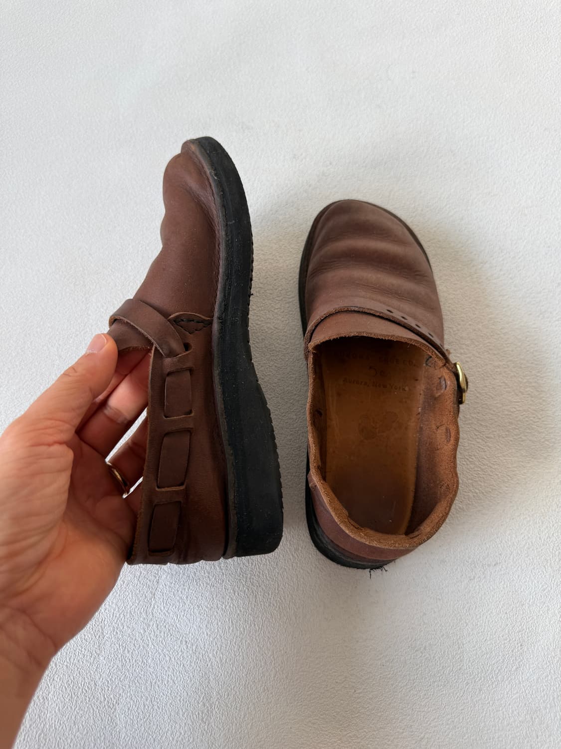 [5C, 220]오로라 슈즈(AURORA SHOES) 레더 미들 잉글리시 상품이미지5