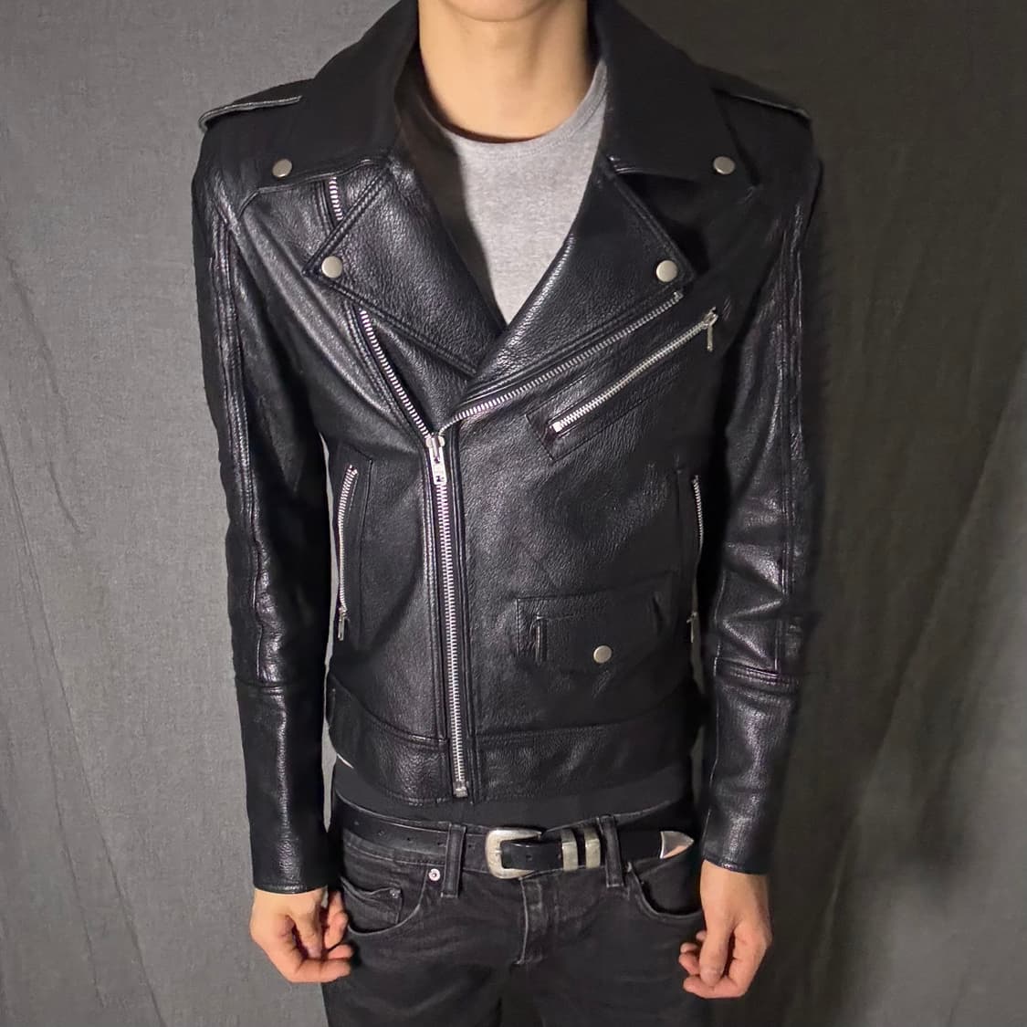 206 homme goat skin leather jacket 상품이미지2