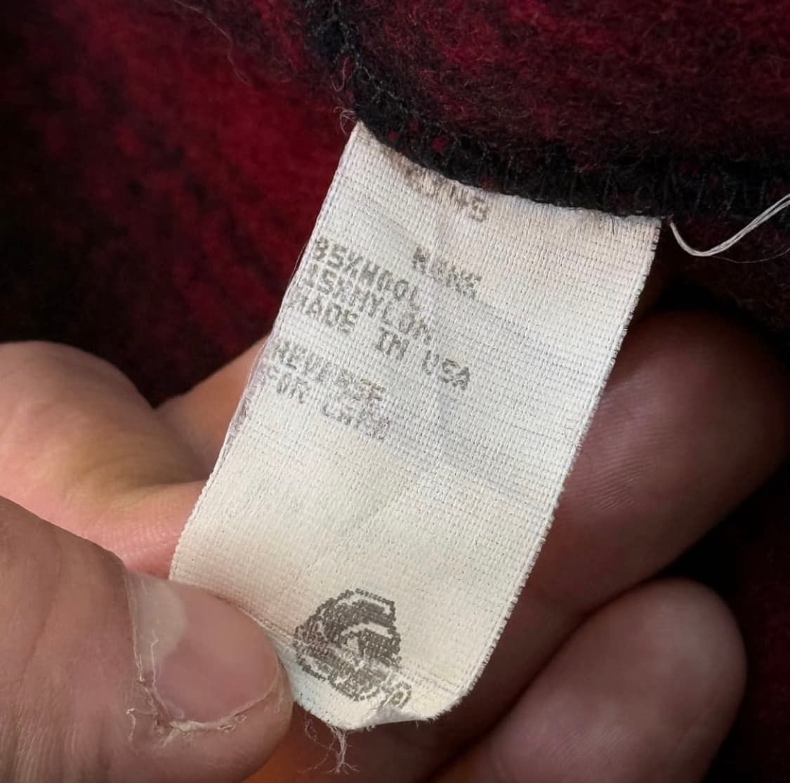 M) 90‘s  엘엘빈 헌팅 울 베스트 조끼 버팔로 체크 상품이미지7