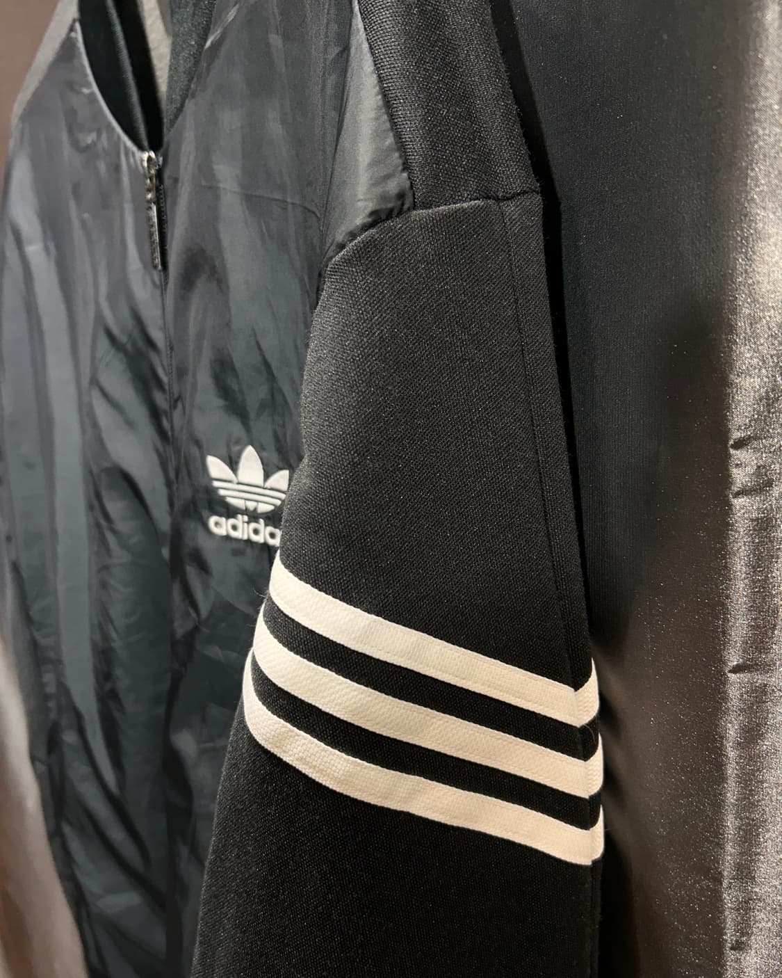 L 아디다스 오리지널스 삼선 봄버 나일론 믹스 자켓  상품이미지5