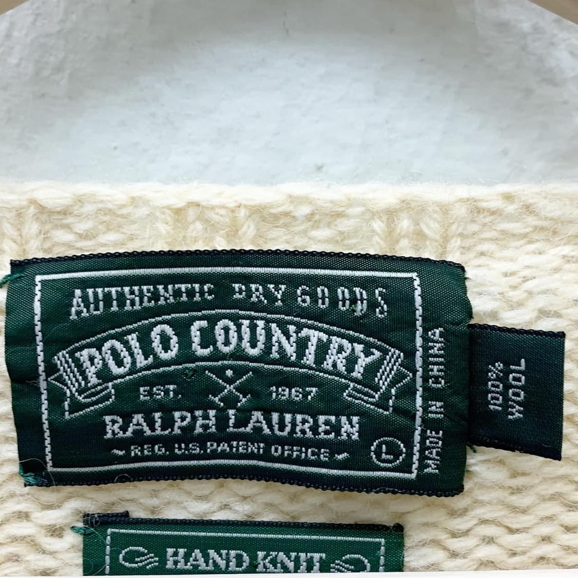 폴로 컨트리 아이보리 성조기 울 라운드 니트 상품이미지5