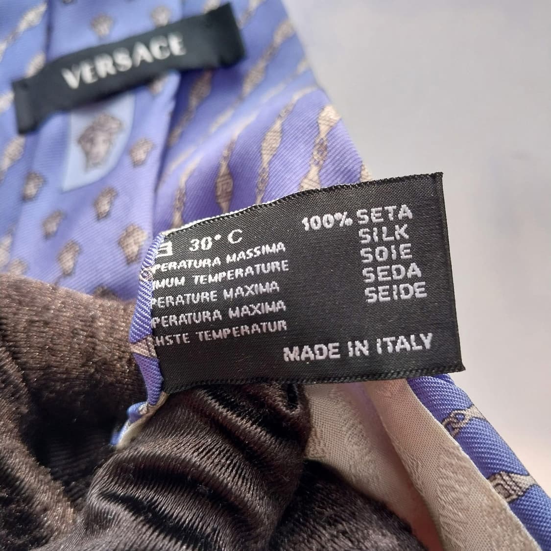 베르사체 실크 메두사 스트라이프 넥타이 9.1cm A등급 K2121 상품이미지10