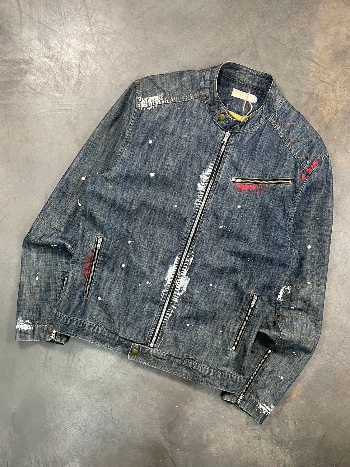 빈티지 페인티드 바이커 자켓 상품이미지2