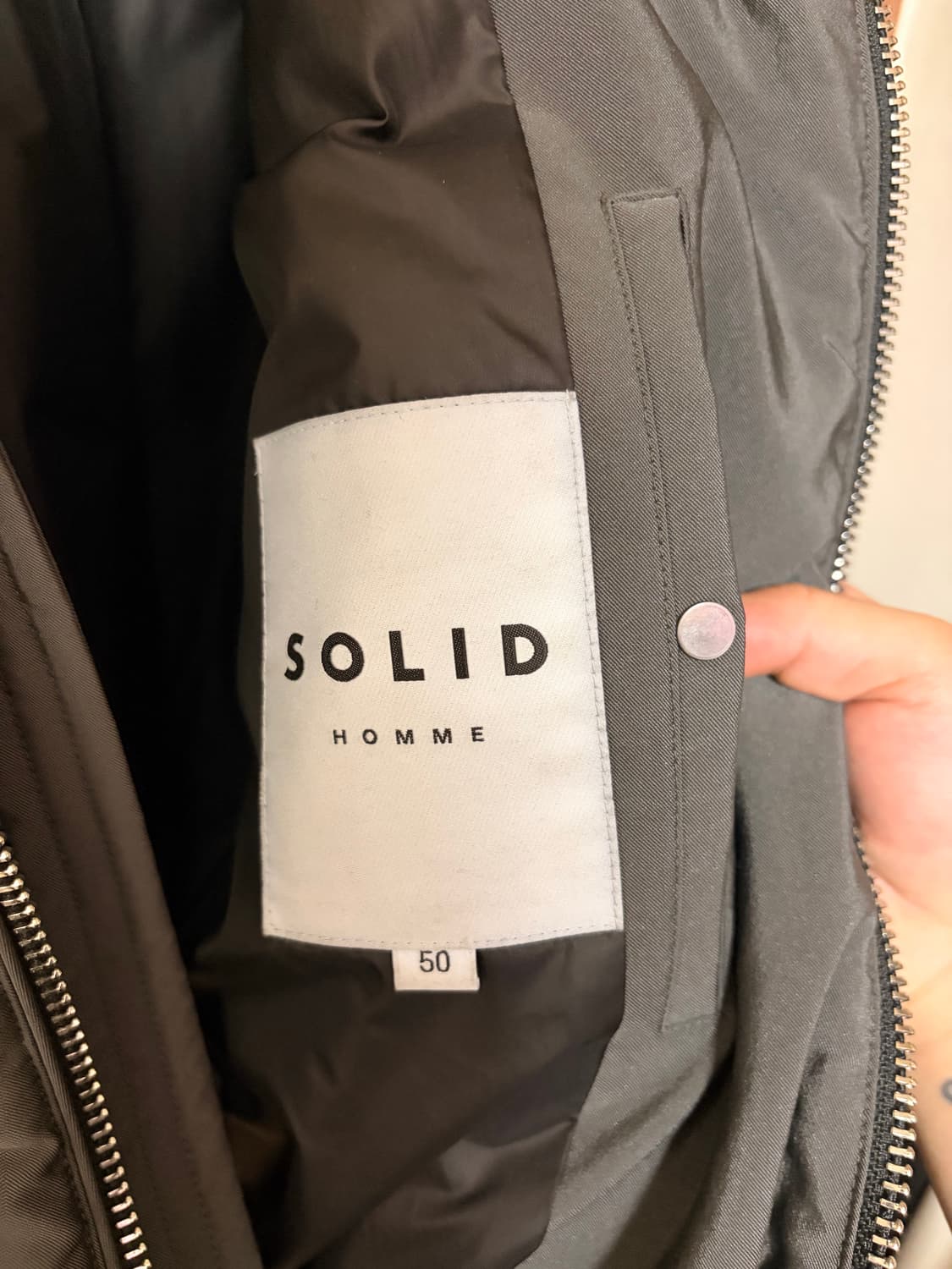 솔리드옴므 그레이패딩 50사이즈 상품이미지2