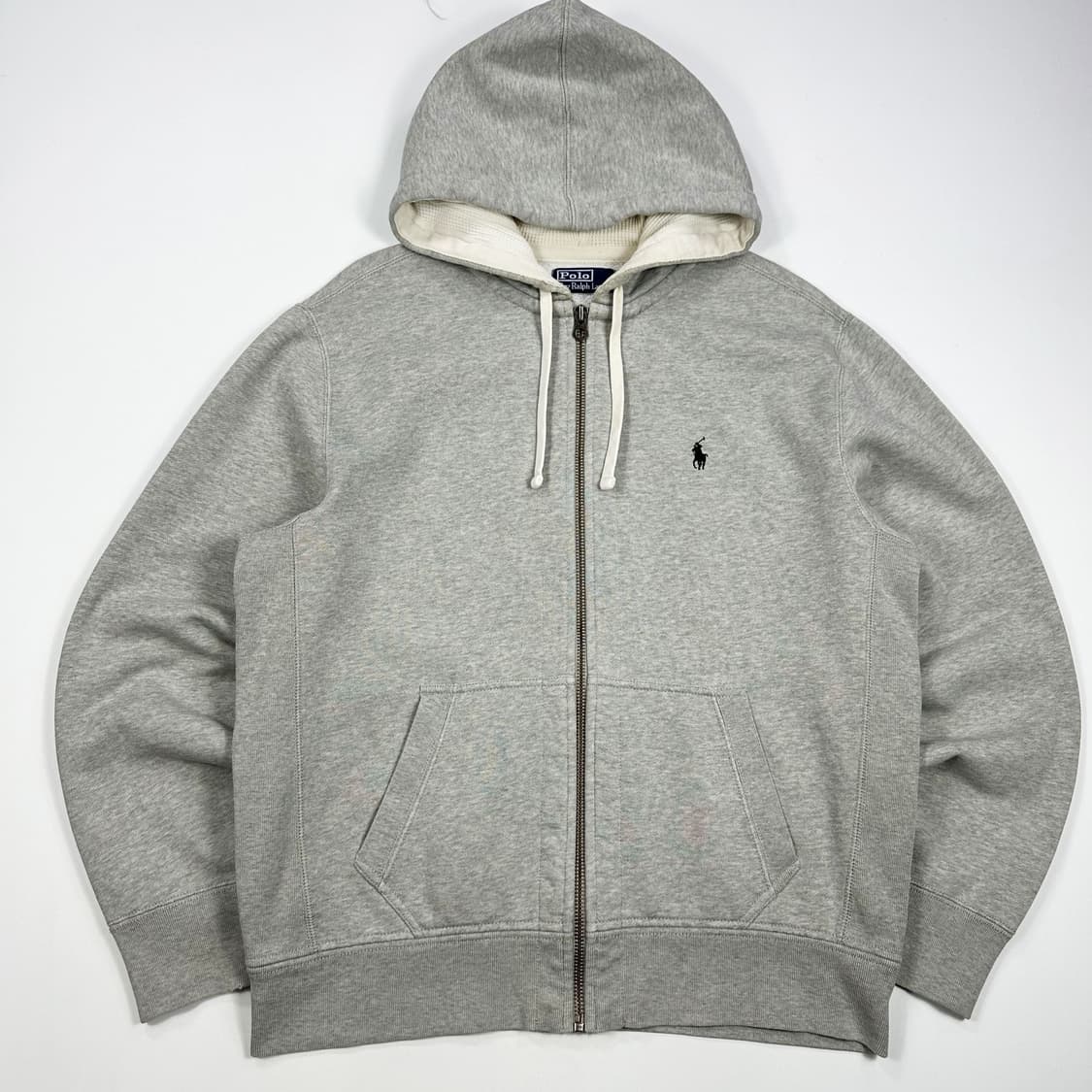 폴로 랄프로렌 포니 헤비 코튼 그레이 후드집업 (XL) 상품이미지2