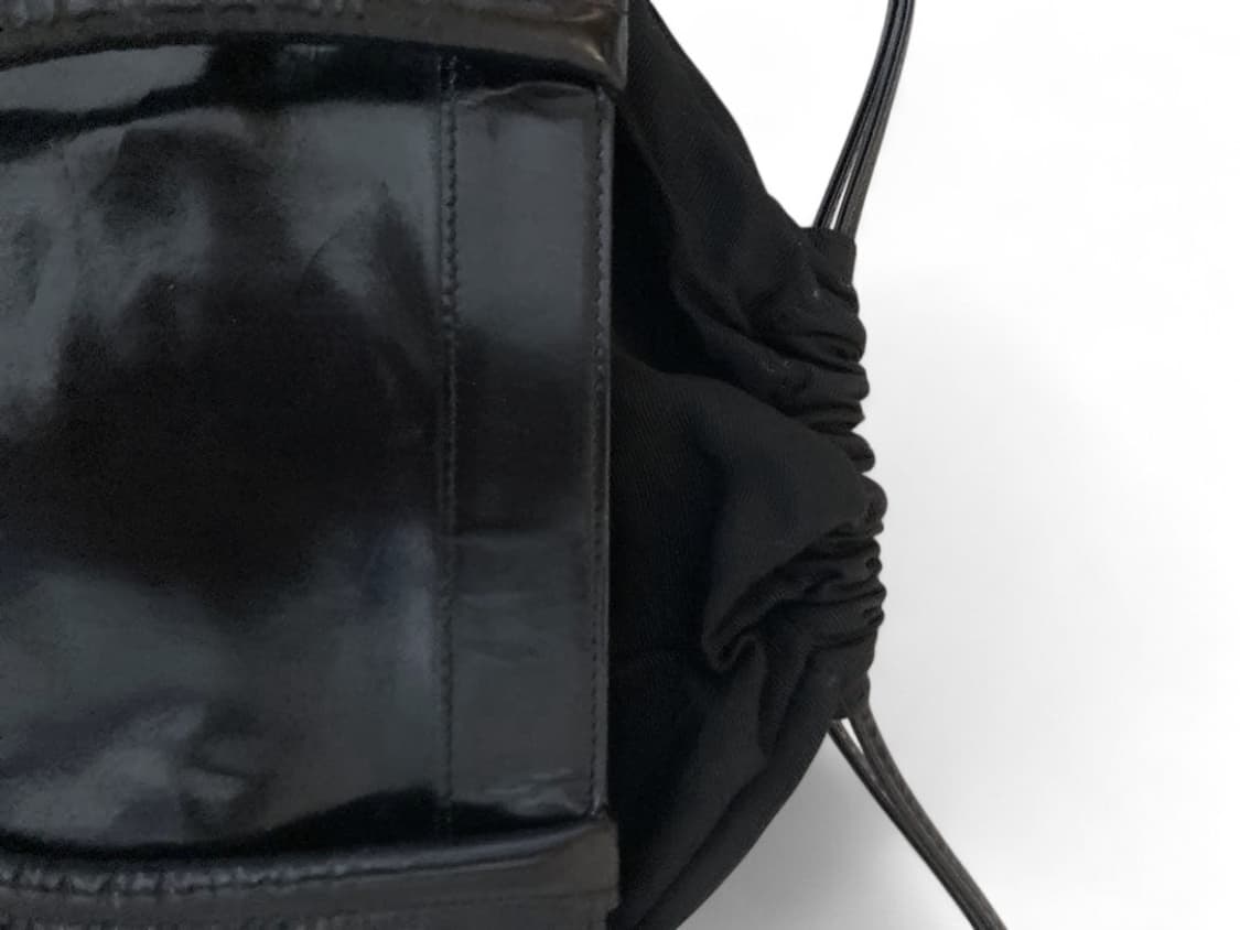 요지 야마모토 와이즈 소가죽 드로스트링 핸드백 상품이미지6