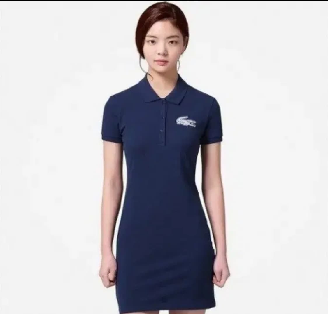 라코스테 라이브 피케 스트레치 반팔 폴로 드레스 원피스 네이비 상품이미지1
