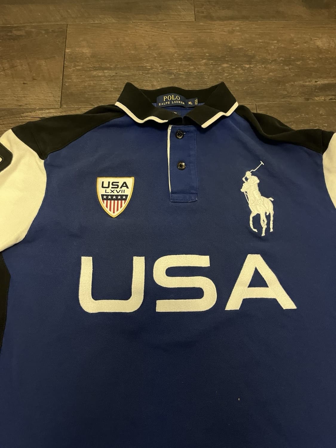 폴로 랄프 로렌 치프키프 USA 빅포니 반팔 카라티 블루 상품이미지2