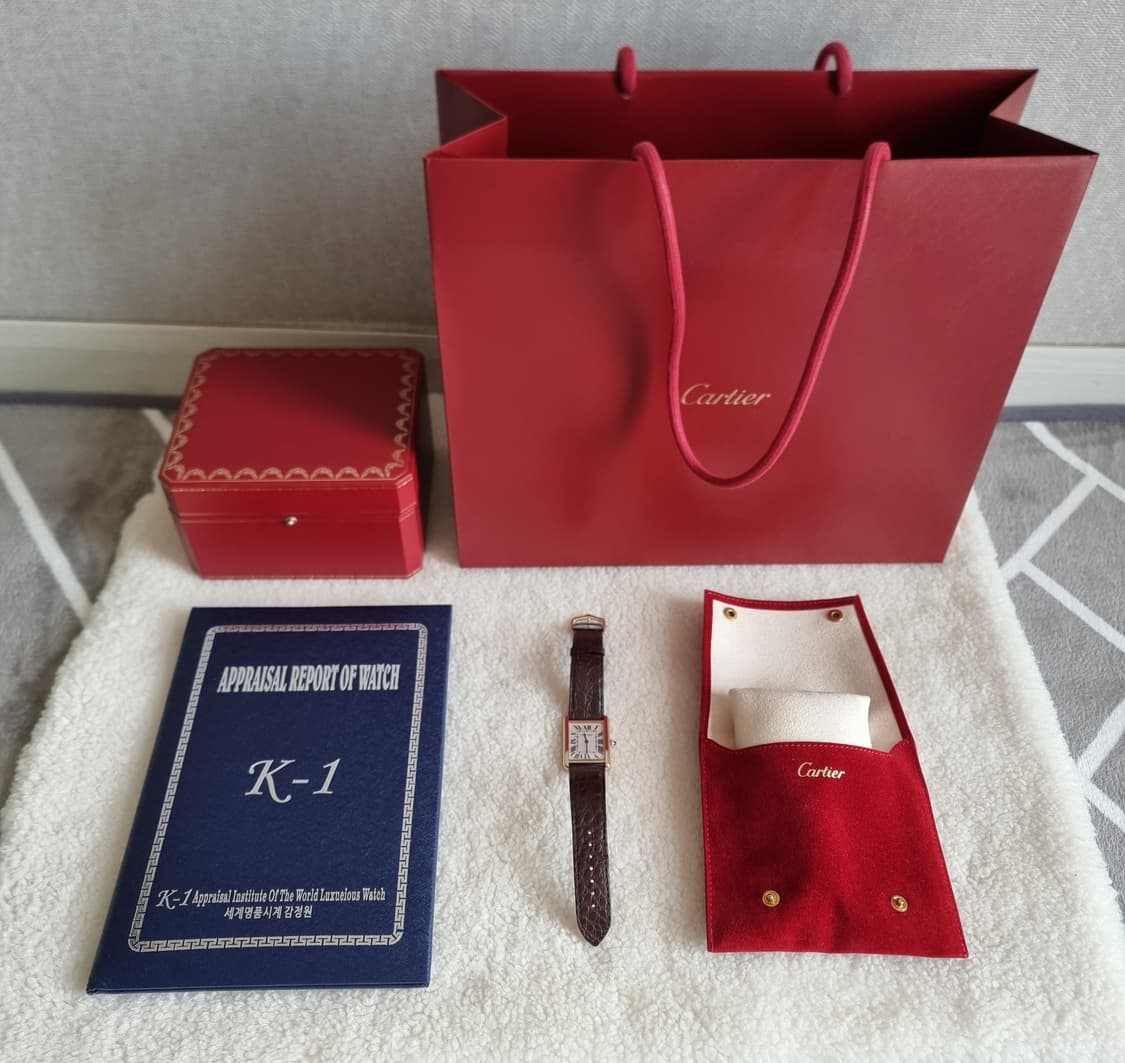 까르띠에 탱크 솔로 18K 로즈골드 라지 L 남성시계 2015년 상품이미지9