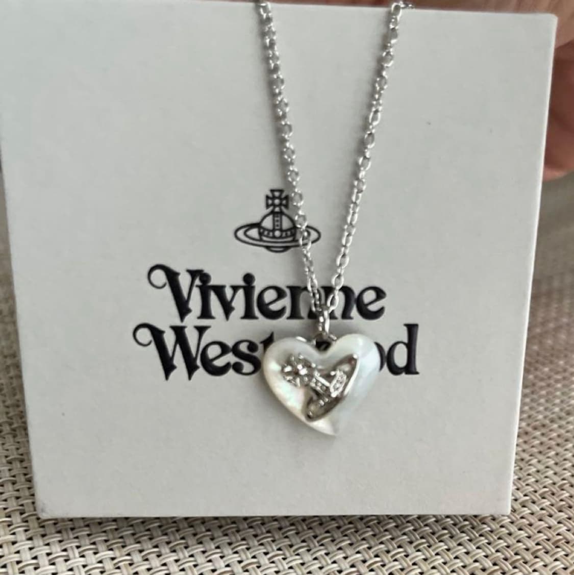 비비안웨스트우드 아카이브 orb 하트 원석 팬던트 목걸이 상품이미지2