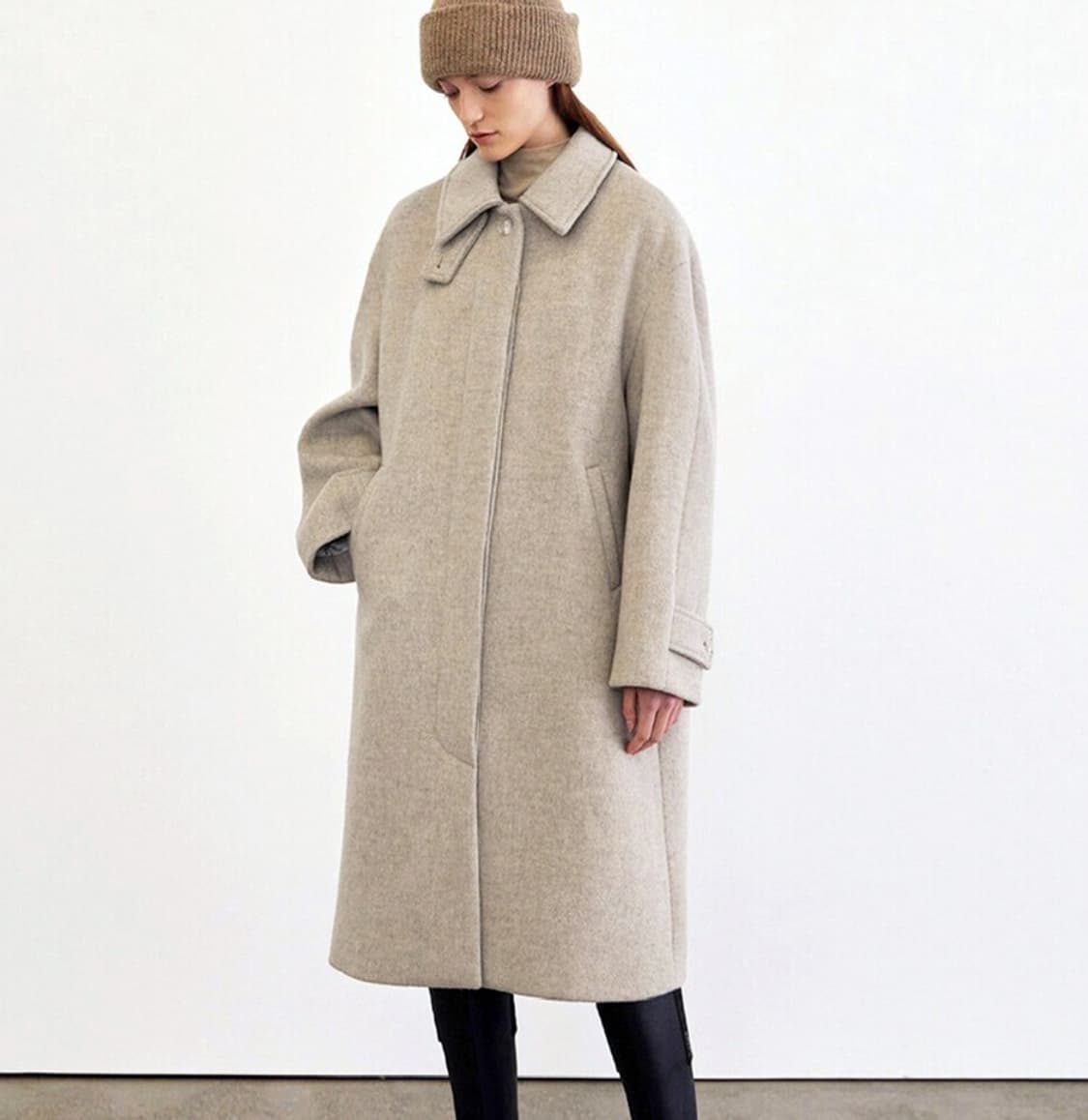 아로우(ALOU) 울 발마칸 롱코트 프리사이즈 상품이미지1