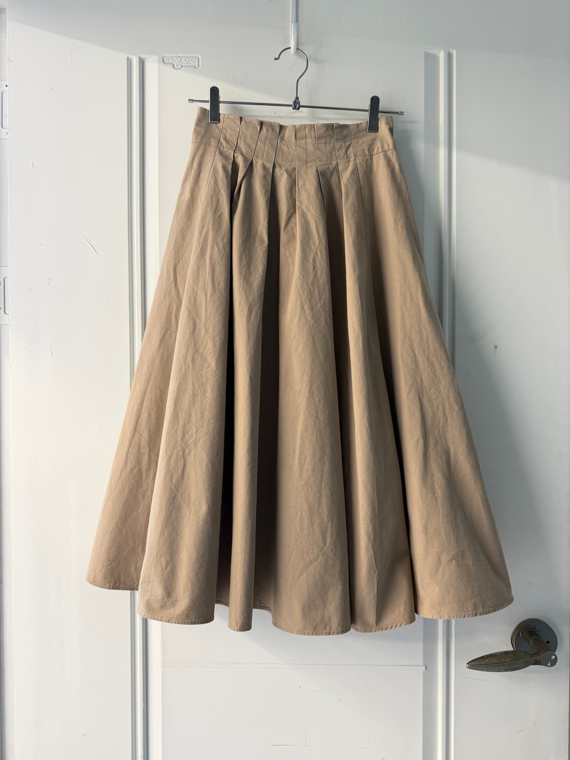 일본빈티지 베이지 핀턱 플리츠 롱스커트 상품이미지5