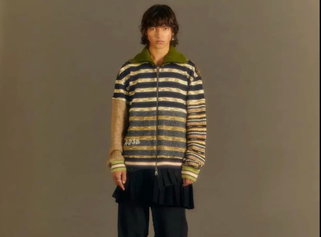 앤더슨벨 브리프덴 패치워크 집업 가디건 상품이미지1