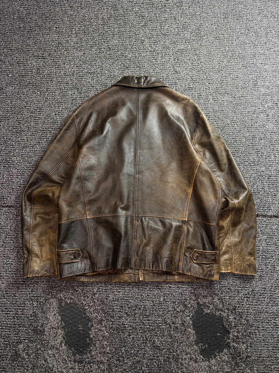 90s 콘아드 에이징 양가죽 램스킨 레더 자켓 3496 상품이미지4