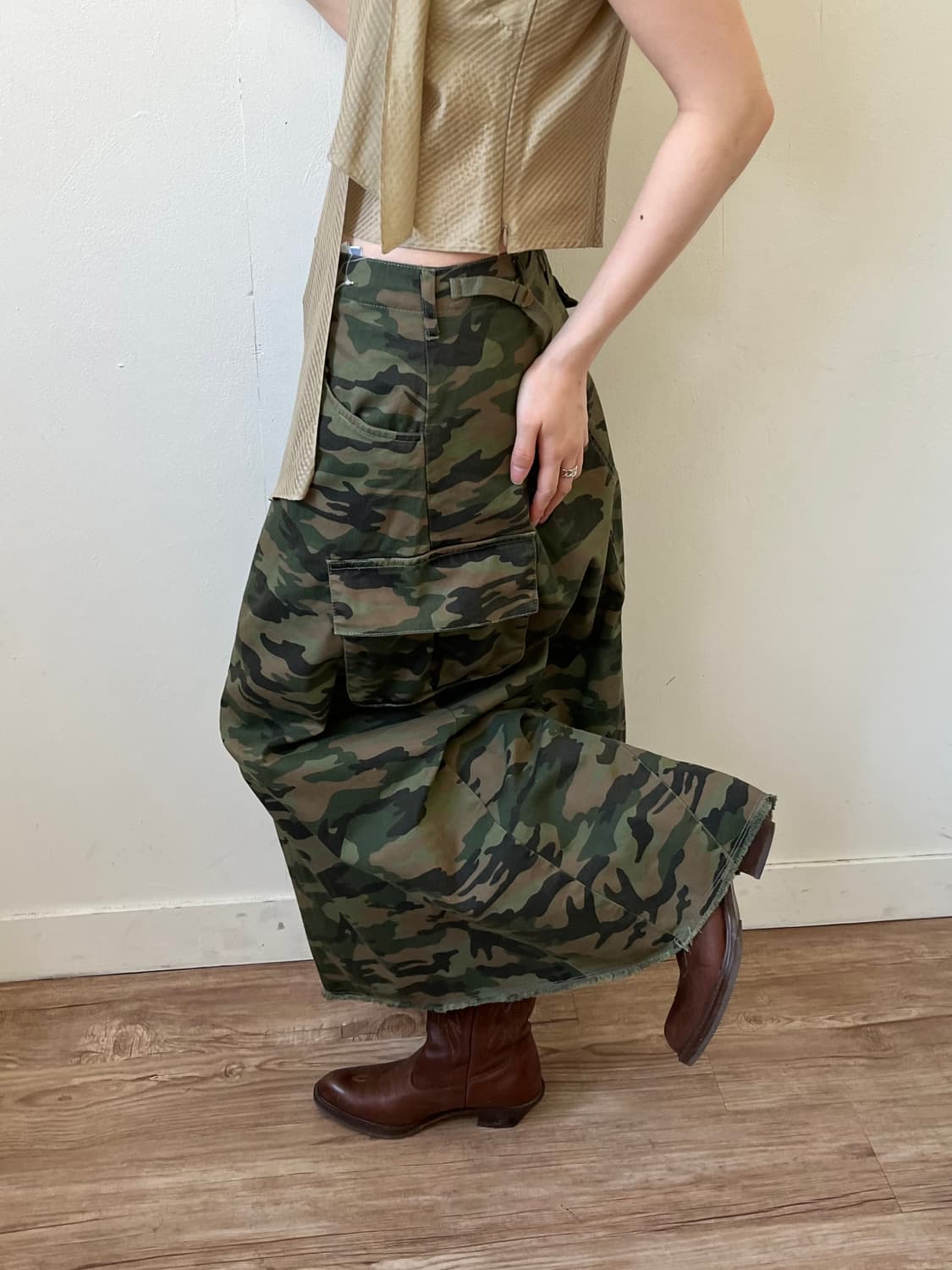 Right-on 밀리터리 스커트 상품이미지4